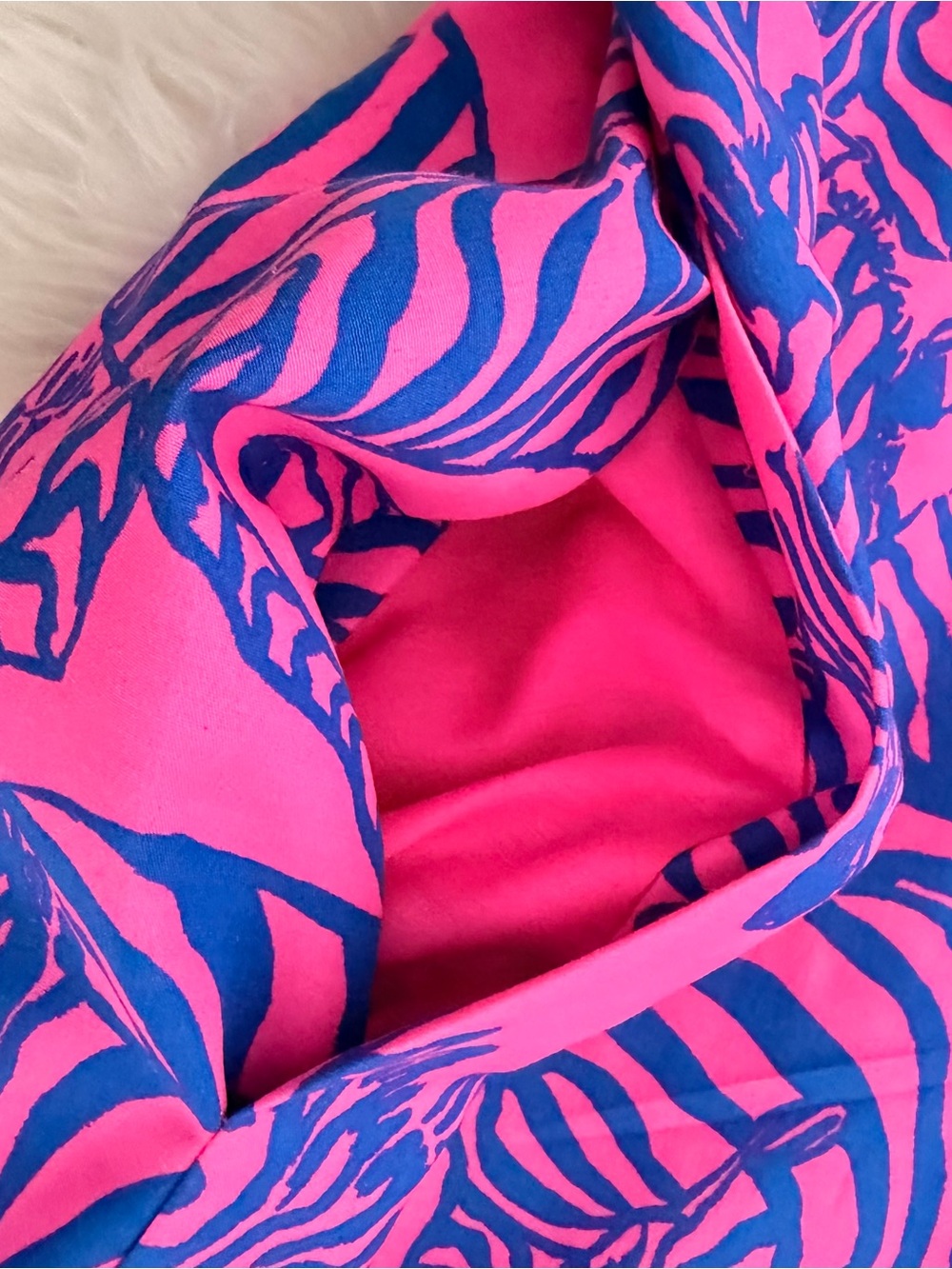 NWOT Lilly Pulitzer Hot Pink and Blue Printed Dress - Picture 9 of 10